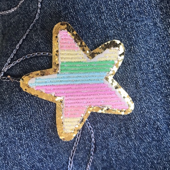 🌻4/$20 New Embroidered Star Chenille Iron On Patch - Picture 3 of 4